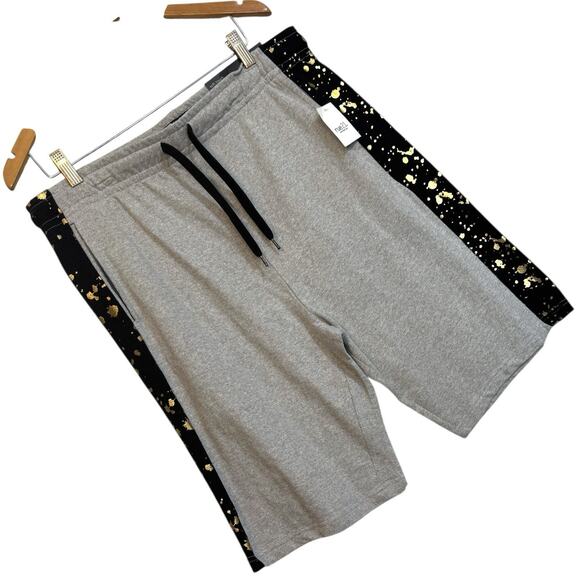 Carbon Jogger Shorts Mens XL Drawstring Gray Stretch Cotton Athletic Streetwear - Picture 10 of 12